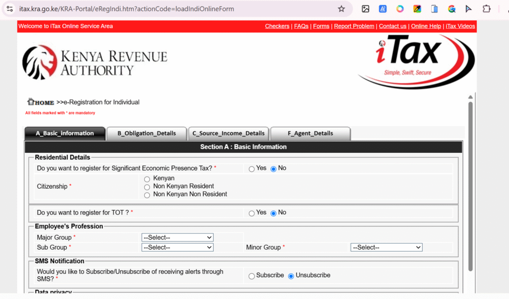 How to Register for a KRA PIN 1